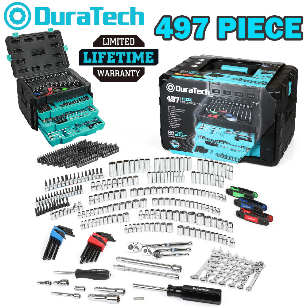 DURATECH 497PC Mechanics Tool Set Automotive SAE/Metric Sock