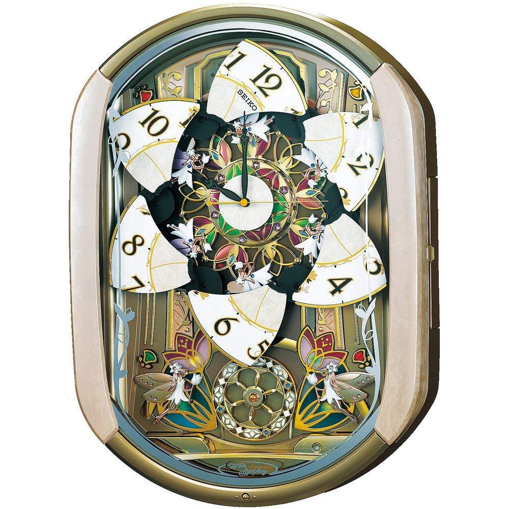 SEIKO RE567G Automaton clock with melody Pink Flower Japan