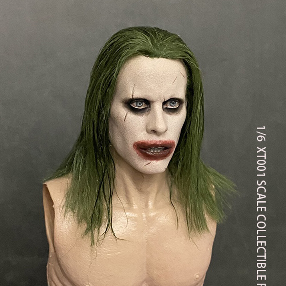 XT001 Joker Jared Leto 1/6 Head Carving Sculpt Figure