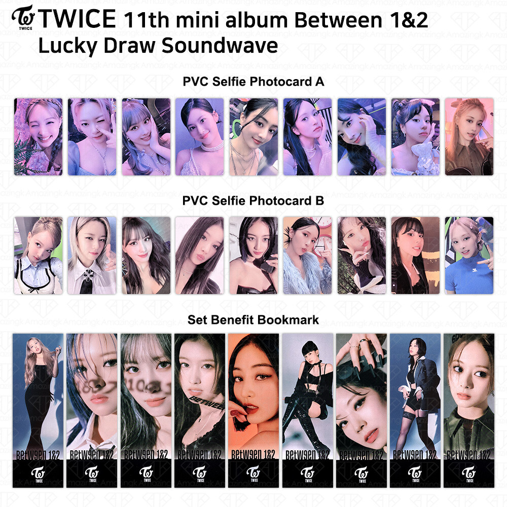 twice soundwave ラキドロ Between1&2 コンプ TWICE 11th Mini Album Between 1&2 Lucky Draw Set Benefit
