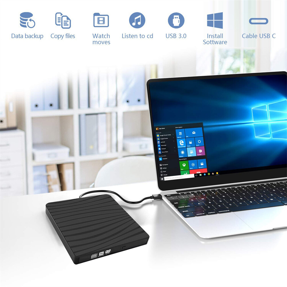 Laptop Usb 3.0 Dvd Recorder Easy Carry Anti-Vibration Self-Supporting Operation