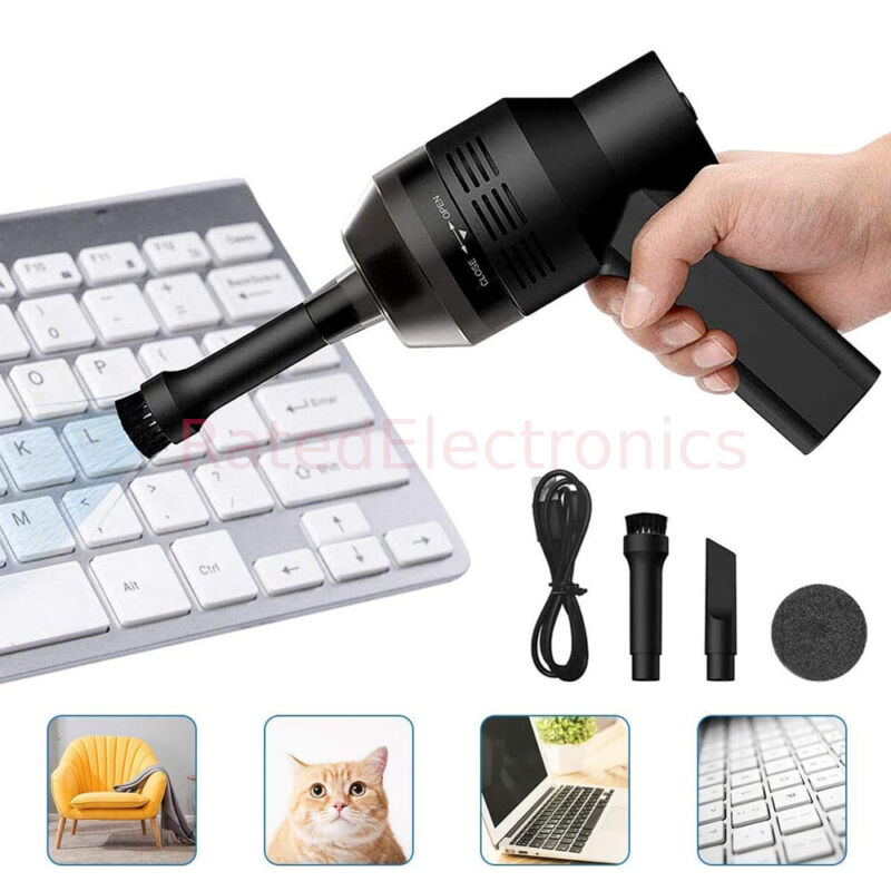 Portable Cordless Electric Air Duster Keyboard PC Car Cleaner Tool Rechargeable