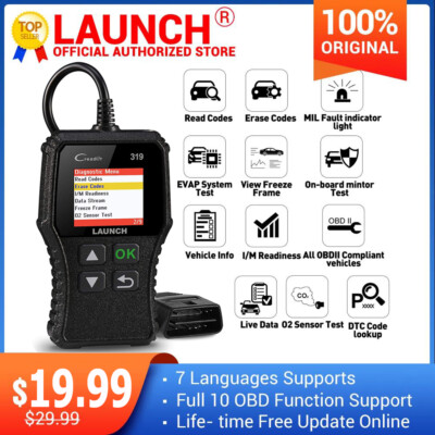 LAUNCH Automotive OBD2 Diagnostic Scanner Car Check Engine Light OBD Code Reader