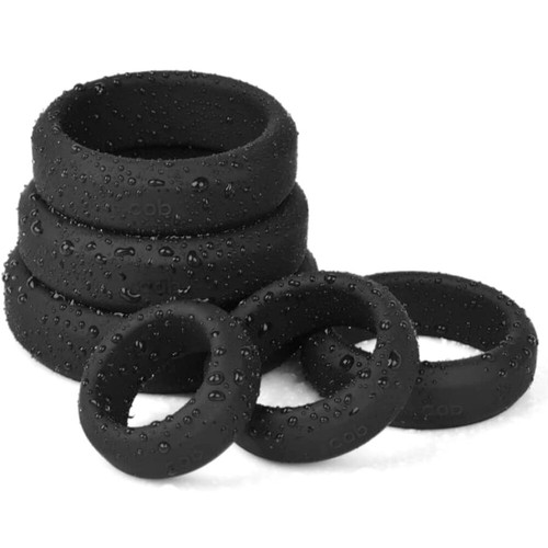 6 In1 Silicone Cock Ring Penis Erection Enhancer Stay Harder Sex Toys For Men US