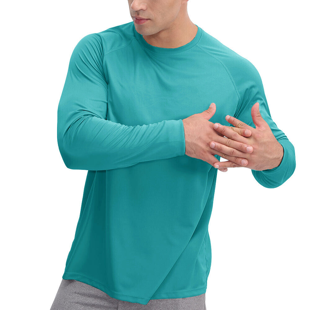 UPF50+ Men's Sun Protection Long Sleeve UV T-Shirt Outdoor Sport Fishing  Shirts