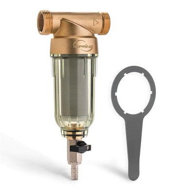 Reusable Sediment Water Filter Spin Down Sand Separator 100-MICRON 20-GPM 1 in.