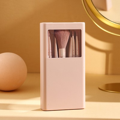 Travel Size Makeup Brushes Set Easy-taken Mini Makeup Brush Set with Case Mirror