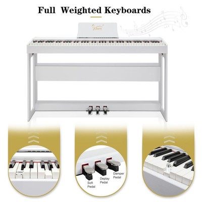 Glarry GDP-104 88 Keys Digital Piano Full Weighted Keyboards With 3 Pedals