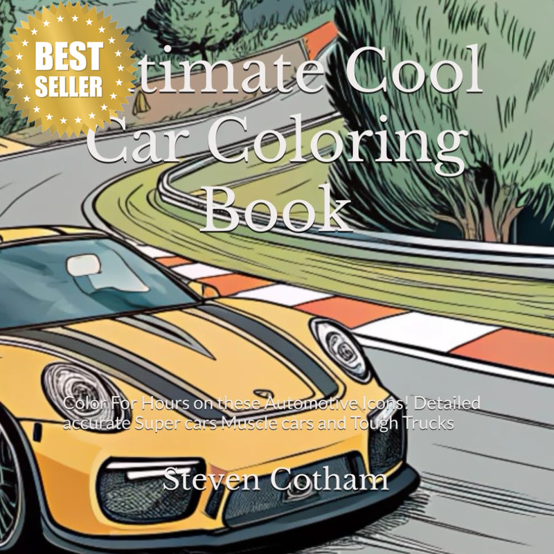 Ultimate Cool Car Coloring Book: Color for Hours on These Automotive Icons! Deta