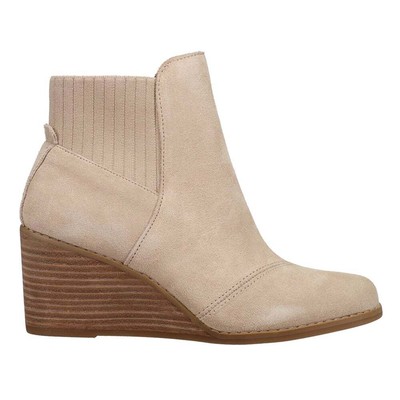 

TOMS Sadie Wedge Booties Женские бежевые повседневные ботинки 10016838T, Бежевый, TOMS Sadie Wedge Booties