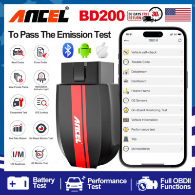 ANCEL BD200 Car Engine Diagnostic Tool OBD2 Scanner Code Reader For IOS/Android