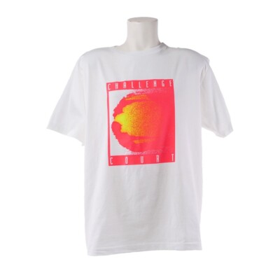 Nike White/Pink/Yellow Challenge Court T-Shirt From the Collection of Elton John
