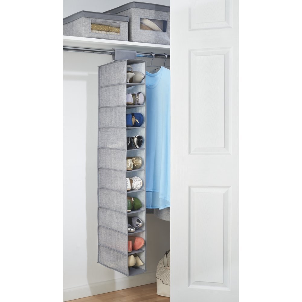 Organizzatore Pensile da Armadio in Tessuto Scarpe Borse 10 Piani 15x30x120 dfh