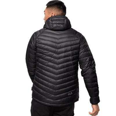 JACK WOLFSKIN JACK WOLFSKIN MENS ATMOSPHERE JACKET TOP BLACK SPORTS OUTDOORS FULL ZIP HOODED