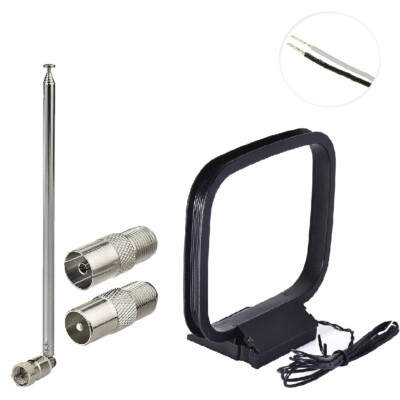 Telescopic FM Radio AM Loop 2pin Antenn for Denon Pioneer Onkyo Yamaha Marantz