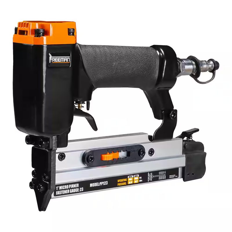 Freeman Micro Pinner Nail Gun Pneumatic 23 Gauge 1 Inch Pin Nailer Belt Hook