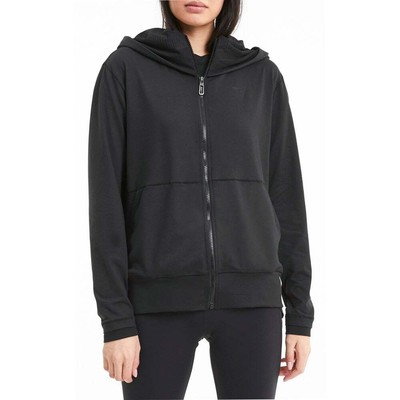 

Puma Studio Yogini Knitted Full Zip Training Jacket Womens Black Casual Athletic, Черный, Puma Studio Yogini Knitted Full Zip Training Jacket