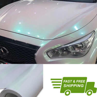 Premium High Gloss White Pearl Vinyl Wrap Film Decal Sheet 