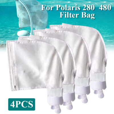 4PCS Polaris 280 Replacement For 280 480 Pool Cleaner Zipper Bag All Purpose NEW