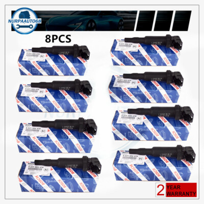 8X OEM BOSCH Ignition Coil Set W/ Connector Boot For BMW 5 6 7 x5 x6 0221504470