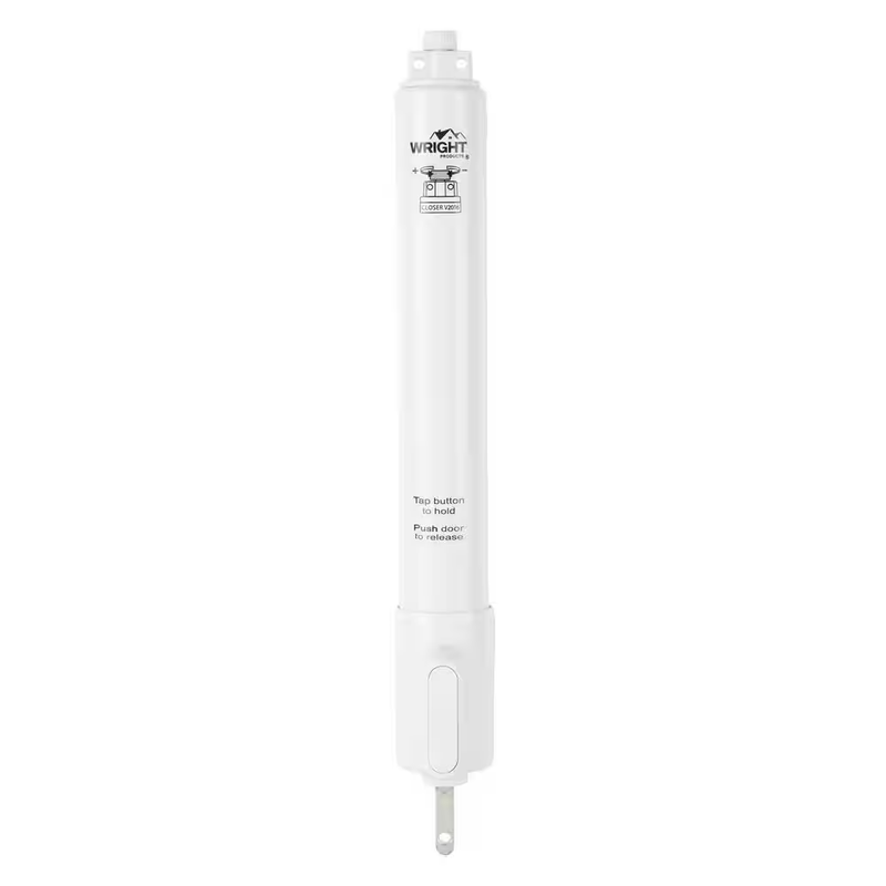 Wright Products Heavy Duty White Storm Door Closer EZ Hold Pneumatic Adjustable