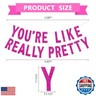 BEISHIDA Rose red You're Like Really Pretty Glitter Banner,NO DIY, Pre-Strung Mean Girls Birthday Party Bachelorette Party Decorations,Birthday Gift for Girl