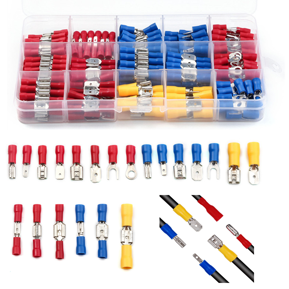 280PCS Assorted Crimp Spade Terminals Insulated Electrical Fork Wire