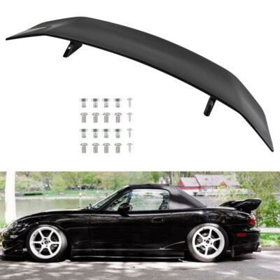 For Mazda MX-5 Miata GT-style Racing Gloss Blk Rear Trunk Spoiler Tail Wing Lip