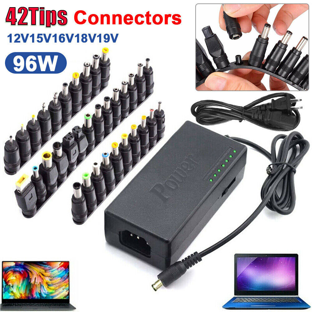 Universal Laptop Power Supply Charger AC To DC 12V/15V/16V/18V/19V/24V Adapter
