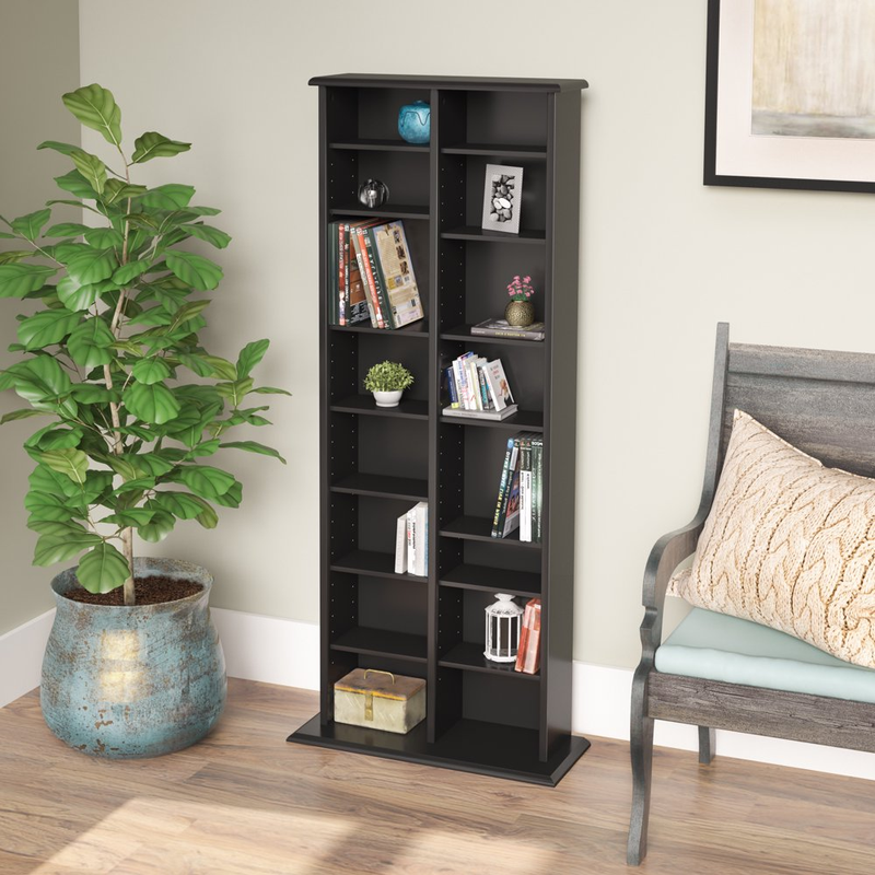 DVD CD Blu-Ray Storage Media Tower Unit Rack Home Movie Cabi