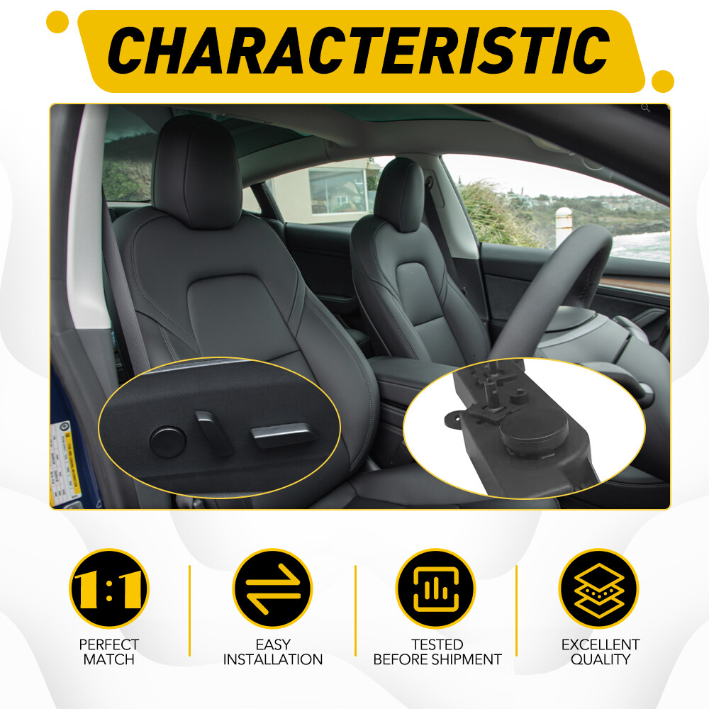 Interrupteur De Commande Siège Avant Droit Pour Tesla Model 3/Y (2017-2022) - Alimentation Pour Siège - Pièce Neuve Compatible - 5