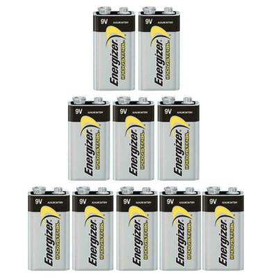 10x Energizer Industrial 9V Volt 6LR61 Batteries Long-lasting Alkaline Battery