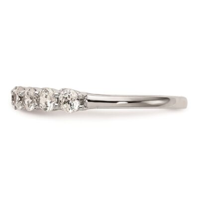 Pre-owned Diamond2deal 14k White Gold 3/4ct Diamond Wedding Band Ring Size 7 For Womens
