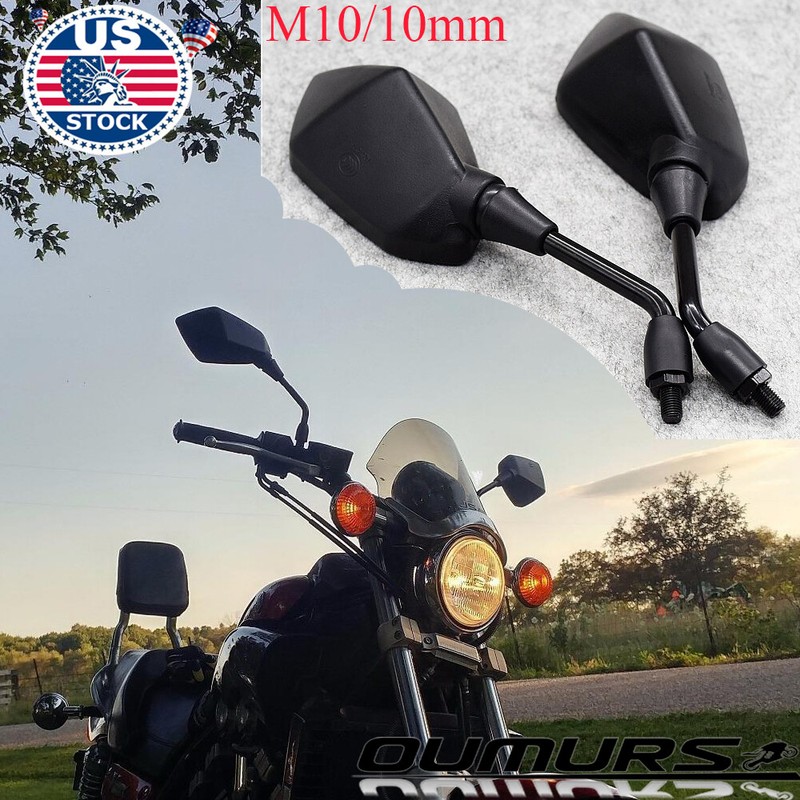 Universal Dirt Pit Bike Motocross Part ATV Off-road Rearview Mirrors 10mm Screw