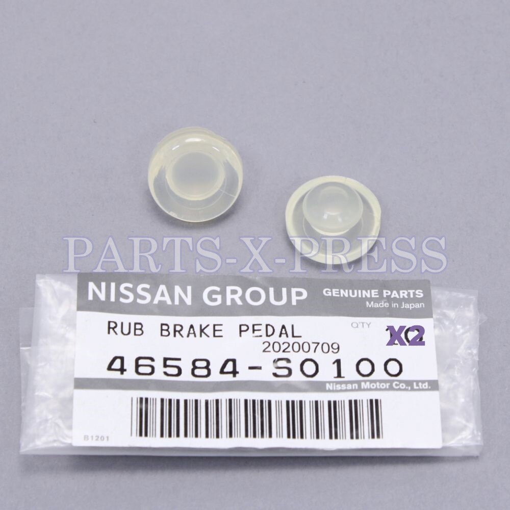 TWO GENUINE OEM NISSAN INFINITI BRAKE / CLUTCH PEDAL RUBBER STOPPERS 46584-S0100