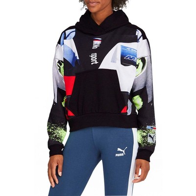 

Puma Bmw Motorsport Street Pullover Hoodie Женская черная повседневная верхняя одежда 598919-, Черный