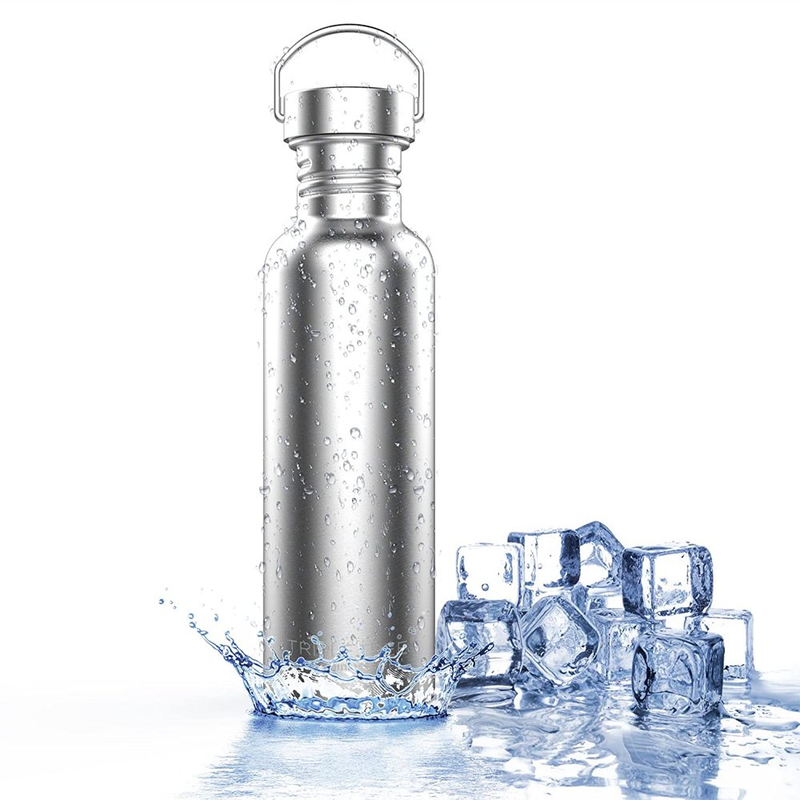 17 Oz 500mL SMALL Water Bottle, Uninsulated Single Walled Stainless Steel Sports