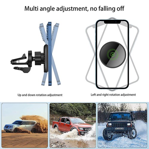 30W Wireless Car Charger Phone Mount Bracket For Apple iPhone 15 Pro Max 14 Pro