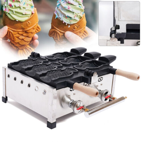Commercial Taiyaki Ice Cream Maker Machine Fish-shape Waffle