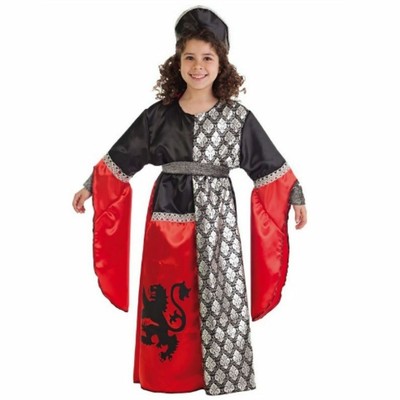 Disfraz Dama medieval infantil niña Talla(9-11 años)vestido con cinturon y tiara