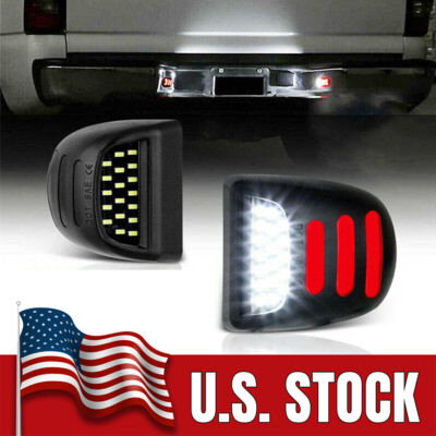 2x LED License Plate Light Lamp For Chevy Silverado For Sierra YukonXL 1500 2500