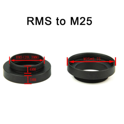 Microscope Objective Adapter Ring M25 M27 to RMS Thread for Microscope A++