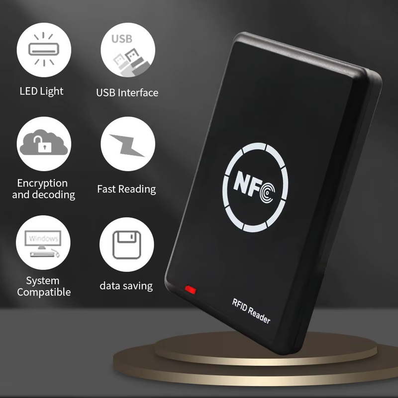 125KHZ+13.56MHZ NFC PM4 IC/ID Duplicator RFID Reader Full Writer Decoding Funct