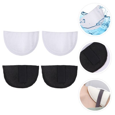 2 Pairs Suit Coat Shoulder Pad Self-adhesive Sponge White Pads