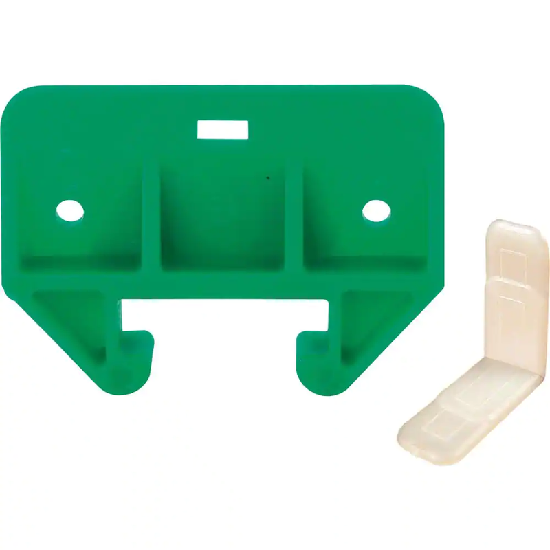 Drawer Track Guide Kit, 1-1/8 In., Plastic, Green (2-Pack)