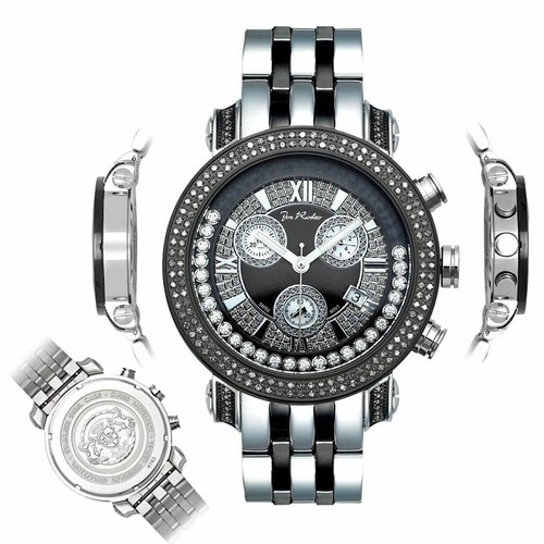 Pre-owned Joe Rodeo Men's Diamond Watch  Classic Jcl41(w) 1.75 Ct Illusion Dial In Black