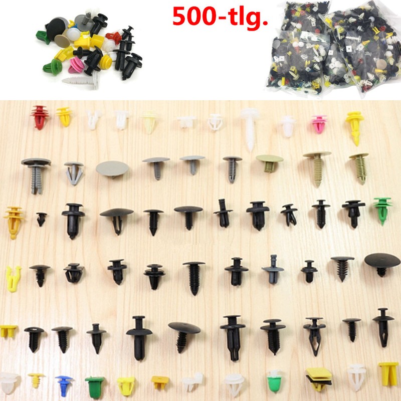 500 stk Auto Niete Clip Sortiment PKW KFZ Werkstattbedarf Set Für Türverkleidung