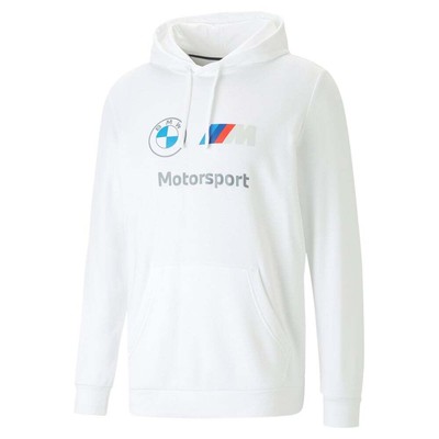 

Puma Bmw Mms Essentials Пуловер с капюшоном мужская белая повседневная спортивная верхняя одежда 538, Белый, Puma Bmw Mms Essentials Pullover Hoodie
