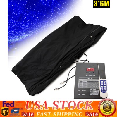 20x10FT DMX512 LED Star Stage Backdrop Curtain Background Starry Sky +Controller