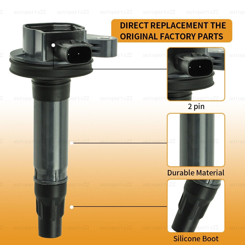 Set of 6 OEM Ignition Coil +Spark Plug for Ford Lincoln Mazda 3.7L 3.5L V6 UF553